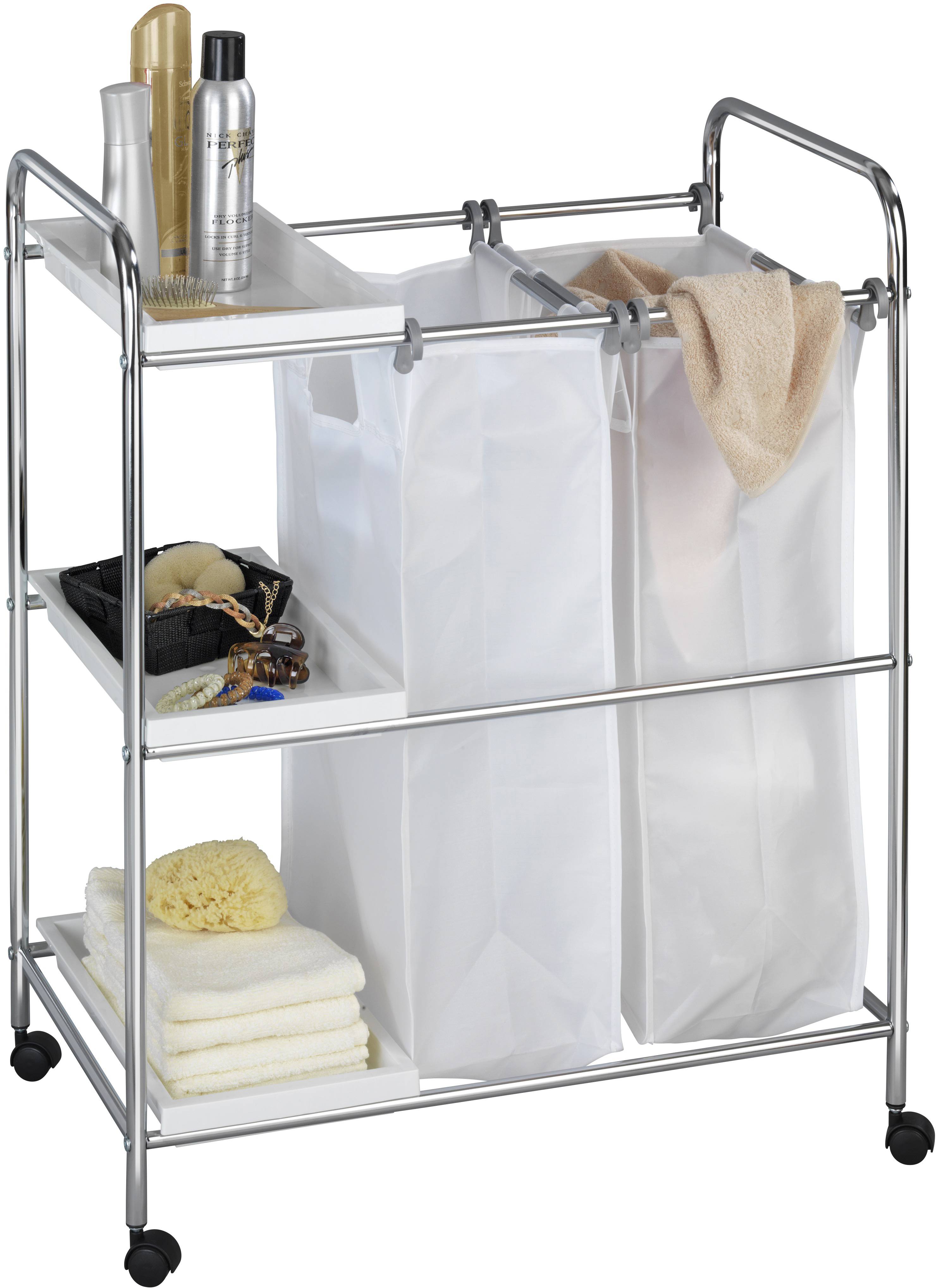 Wenko Wäschewagen Arona, 3 Ablagen, 2 Wä