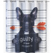Wenko 22479100 Guilty Dog Flex Anti-Schimmel Duschvorhang Polyester Mehrfarbig waschbar (B x H) 180mm x 200mm
