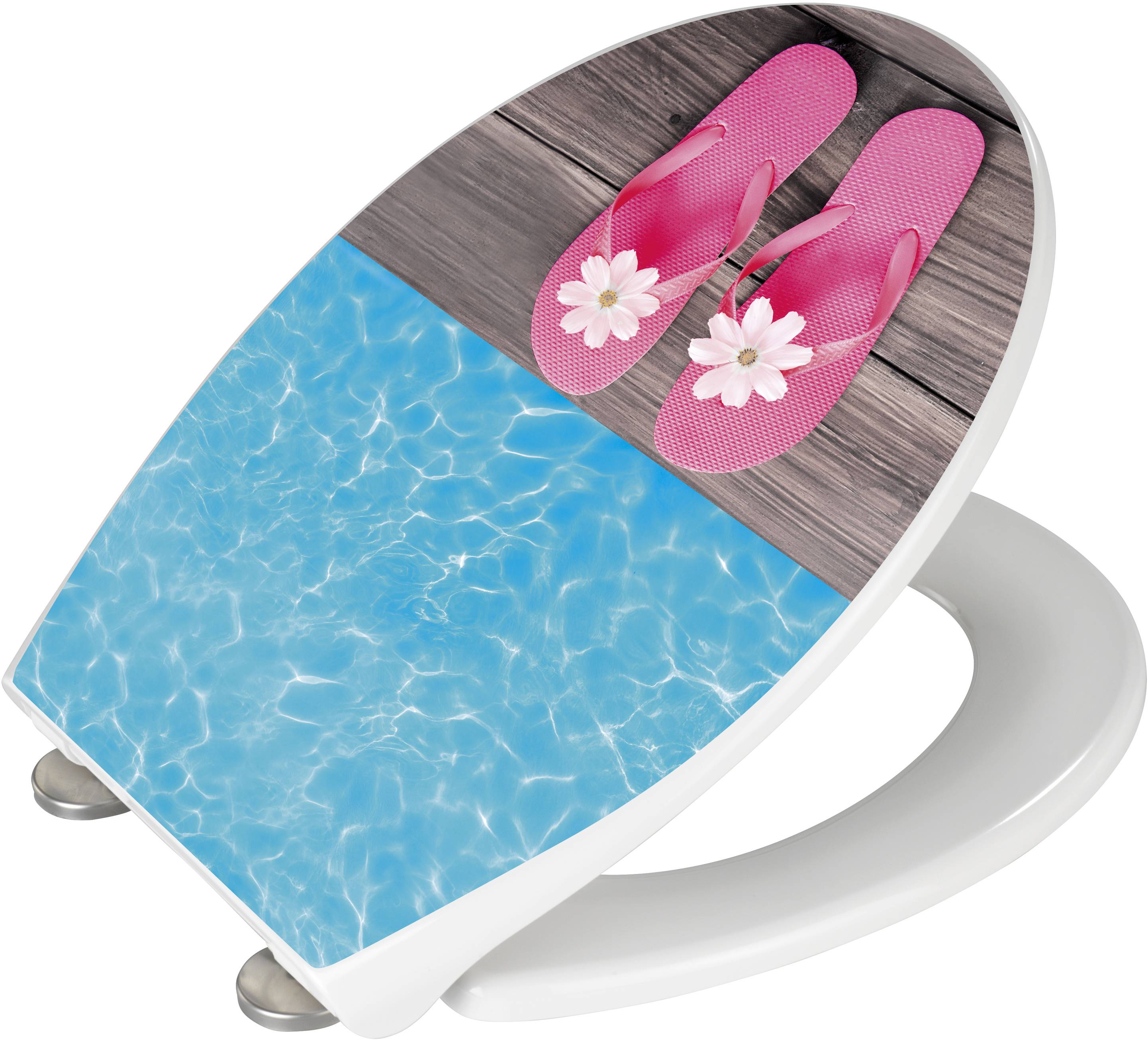 Wenko 22216100 Hawaii WC-Sitz   Acryl, Duroplast mit Absenkautomatik