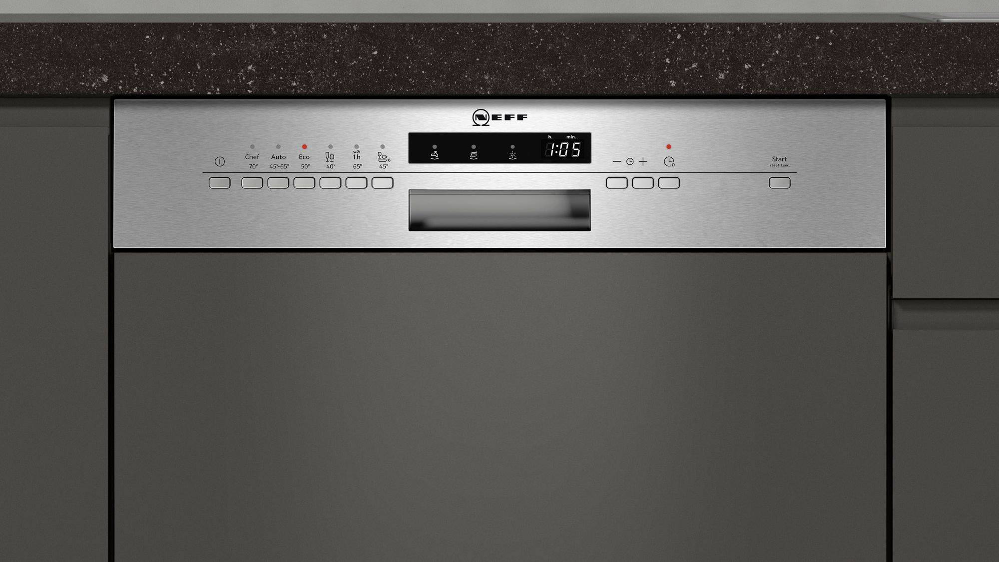 Neff GI3600AN Einbau-Geschirrspüler 598 mm EEK: F (A - G) Teilintegrierbar Weiß