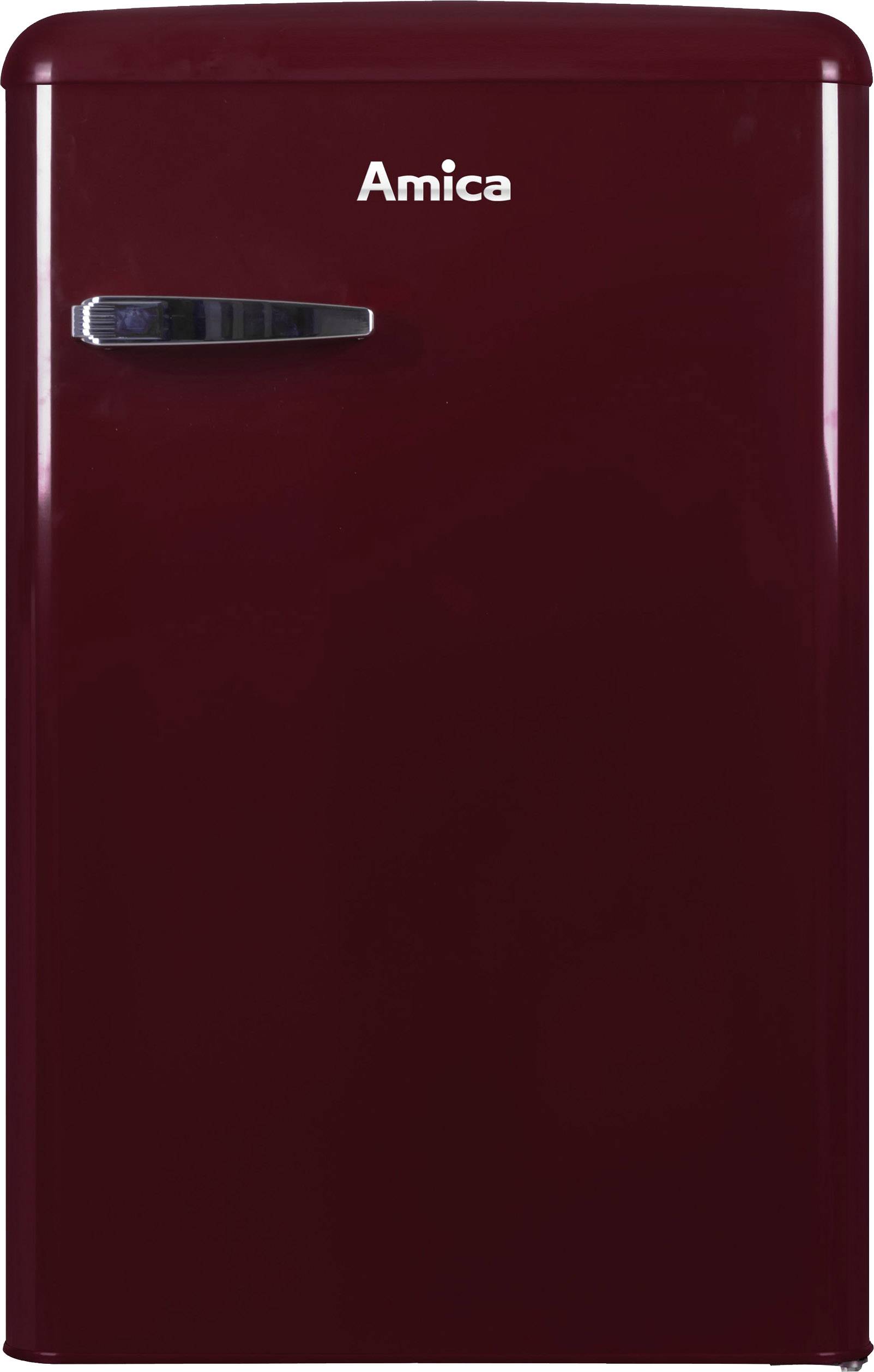 Amica KS 15611 R Retro Kühlschrank EEK: E (A - G) 106l Standgerät Weinrot