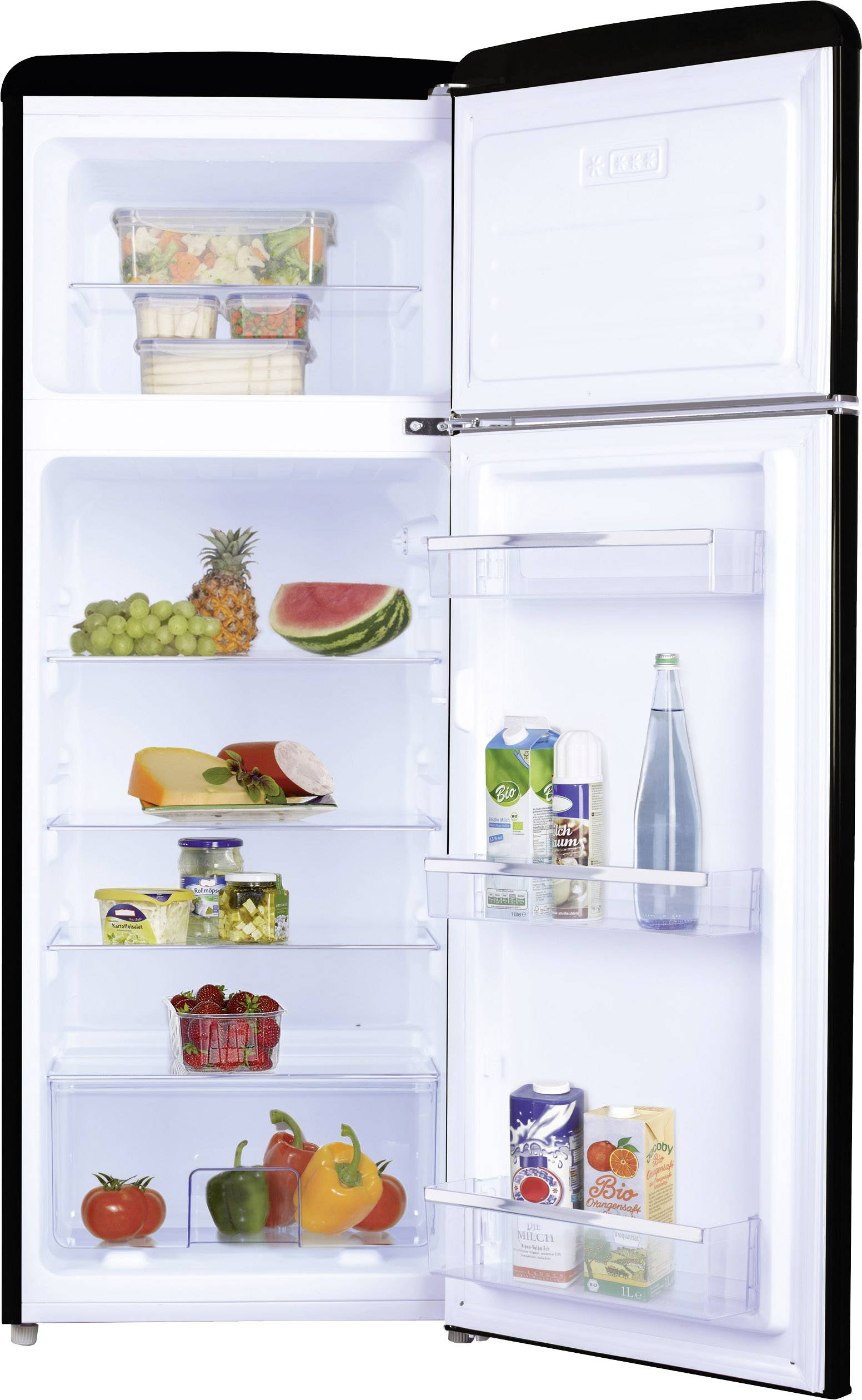 Amica KGC 15634 S Kühl-Gefrier-Kombination EEK: E (A - G) 208 l Schwarz