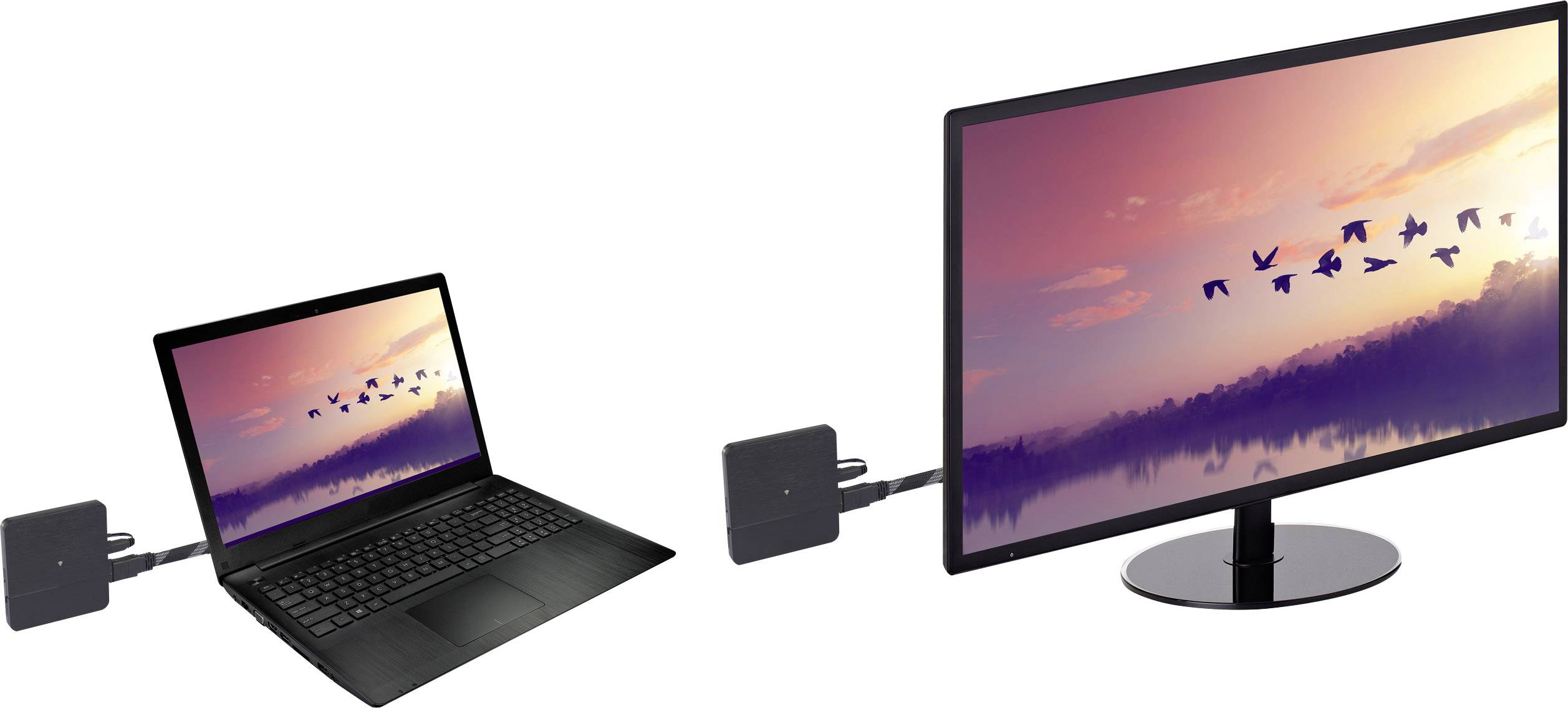 SpeaKa Professional SP-HDFS-02 HDMI-Funkübertragung (Set) 10m 60GHz 3840 x 2160 Pixel