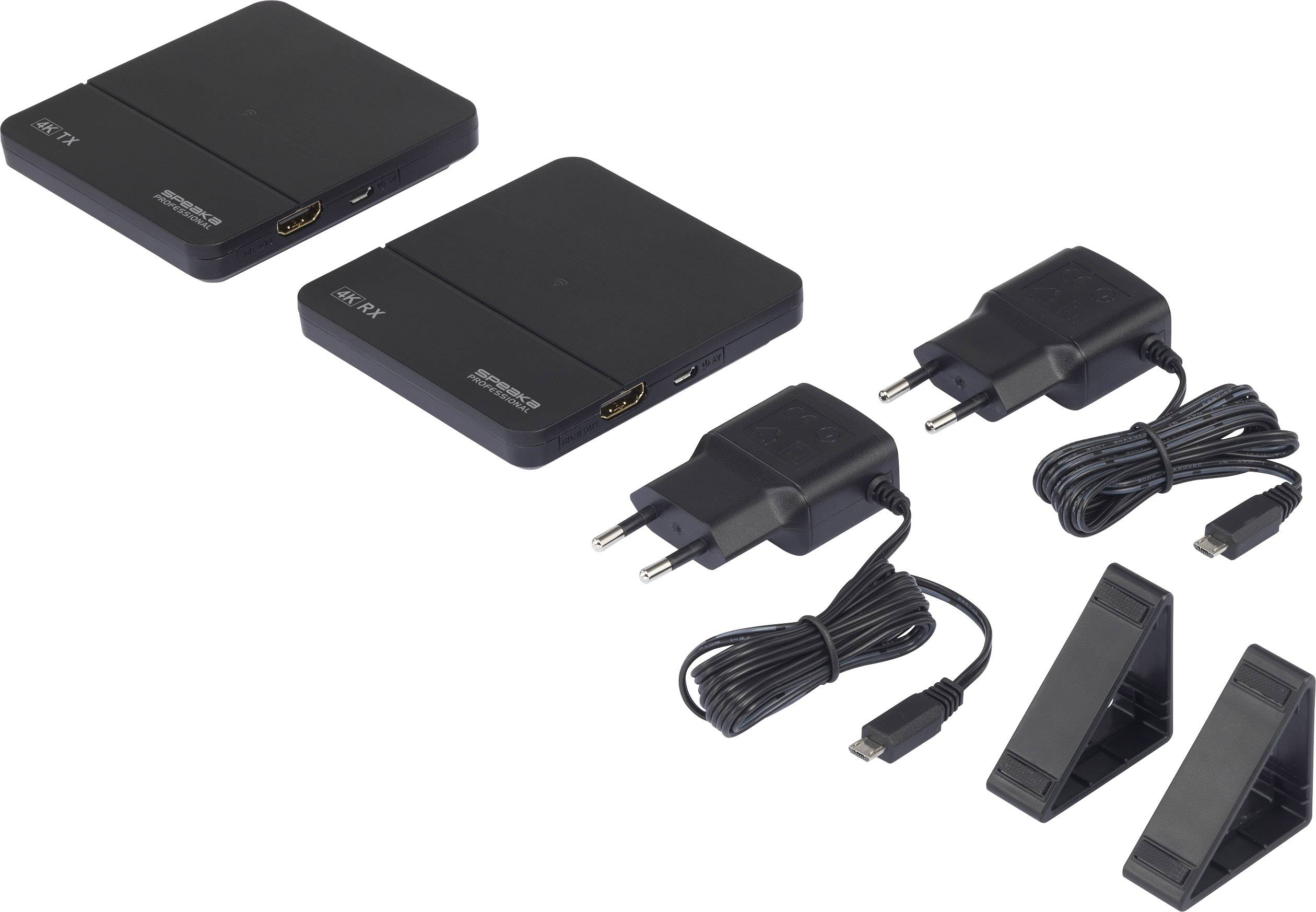 SpeaKa Professional SP-HDFS-02 HDMI-Funkübertragung (Set) 10m 60GHz 3840 x 2160 Pixel