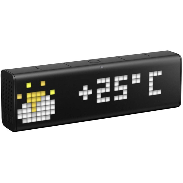 LaMetric Time WLan Tischuhr Schwarz Alarmzeiten 1 Kompatibel mit mobilen Apps, Wettervorhersage (12-24 h), WLAN-/WiFi-Zugang