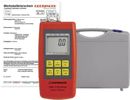 Greisinger GMH3161-12-WPD5 Druck-Messgerät kalibriert (ISO) Luftdruck, Nicht aggressive Gase, Korro