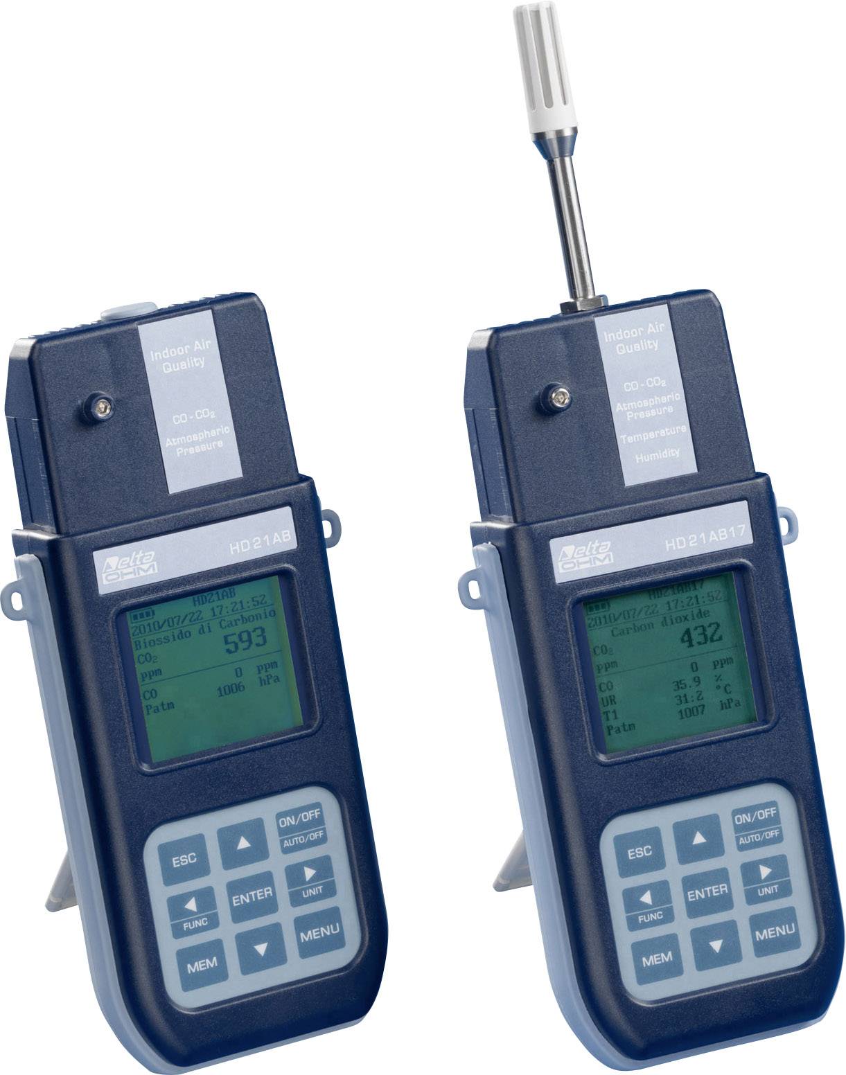 Delta Ohm HD21ABE17 und SWD10 und CP23 HD21ABE17 Kit Kohlenmonoxid-Datenlogger, Luftdruck-Datenlogger, Luftfeuchte-Datenlogger