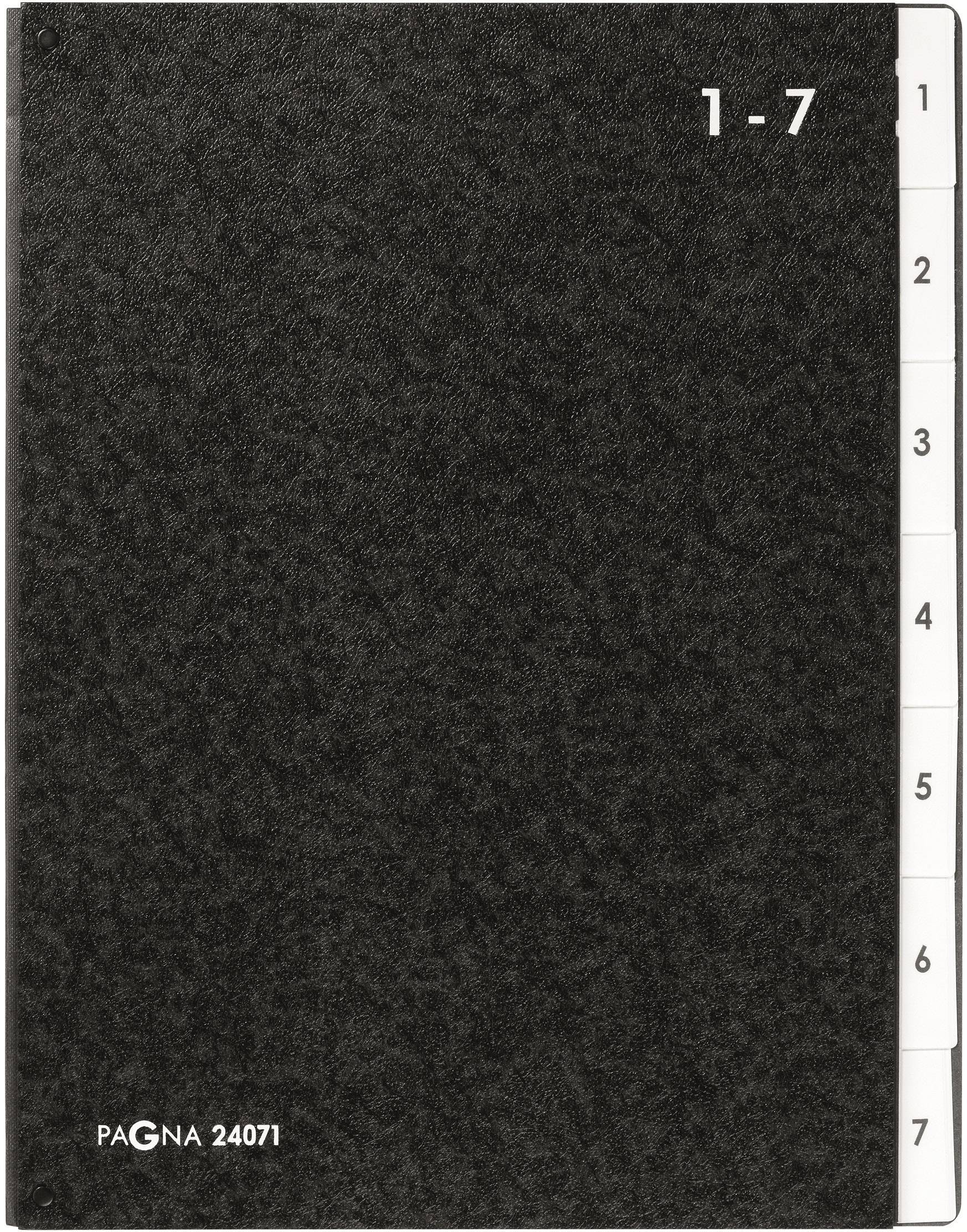 PAGNA Pultordner 24071 DIN A4 7 Fächer 1 - 7 schwarz