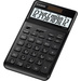Casio JW-200SC Desk calculator Black Display (digits): 12 solar-powered, battery-powered (W x H x D) 109 x 11 x 184 mm