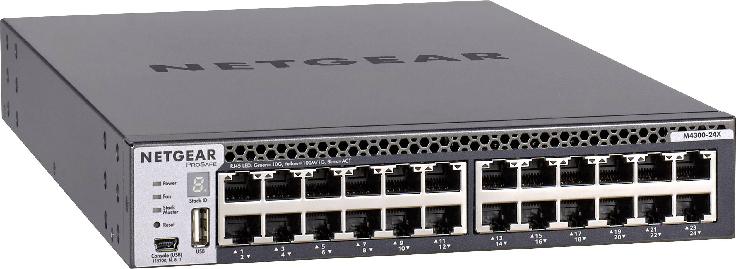 NETGEAR M4300-24X - Switch - L3 - managed - 24 x 10 Gigabit Ethernet + 4 x 10 Gigabit SFP+, gemeinsam genutzt