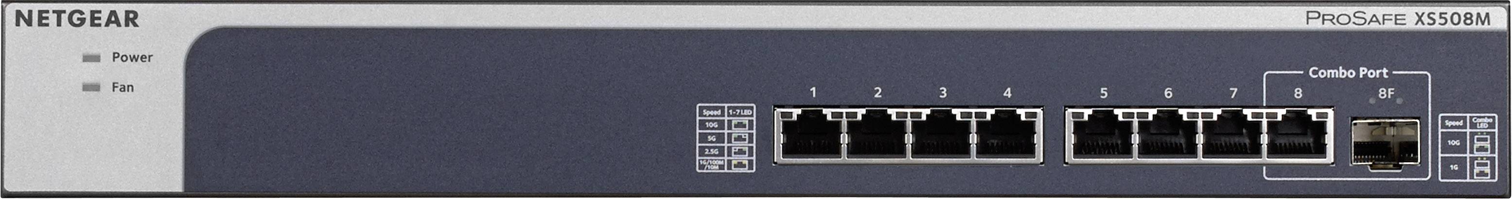 NETGEAR XS508M Netzwerk Switch 7+1 Port