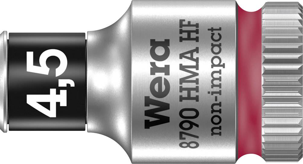 Nahaufnahme eines Werkzeugs mit Aufschrift: Wera 8790 HMA HF, non-impact, 4,5.