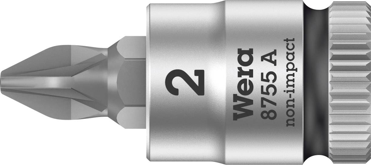 Wera 8755 A 05003354001 Kreuzschlitz Pozidriv Steckschlüssel-Bit-Einsatz PZ 2 1/4" (6.3 mm)