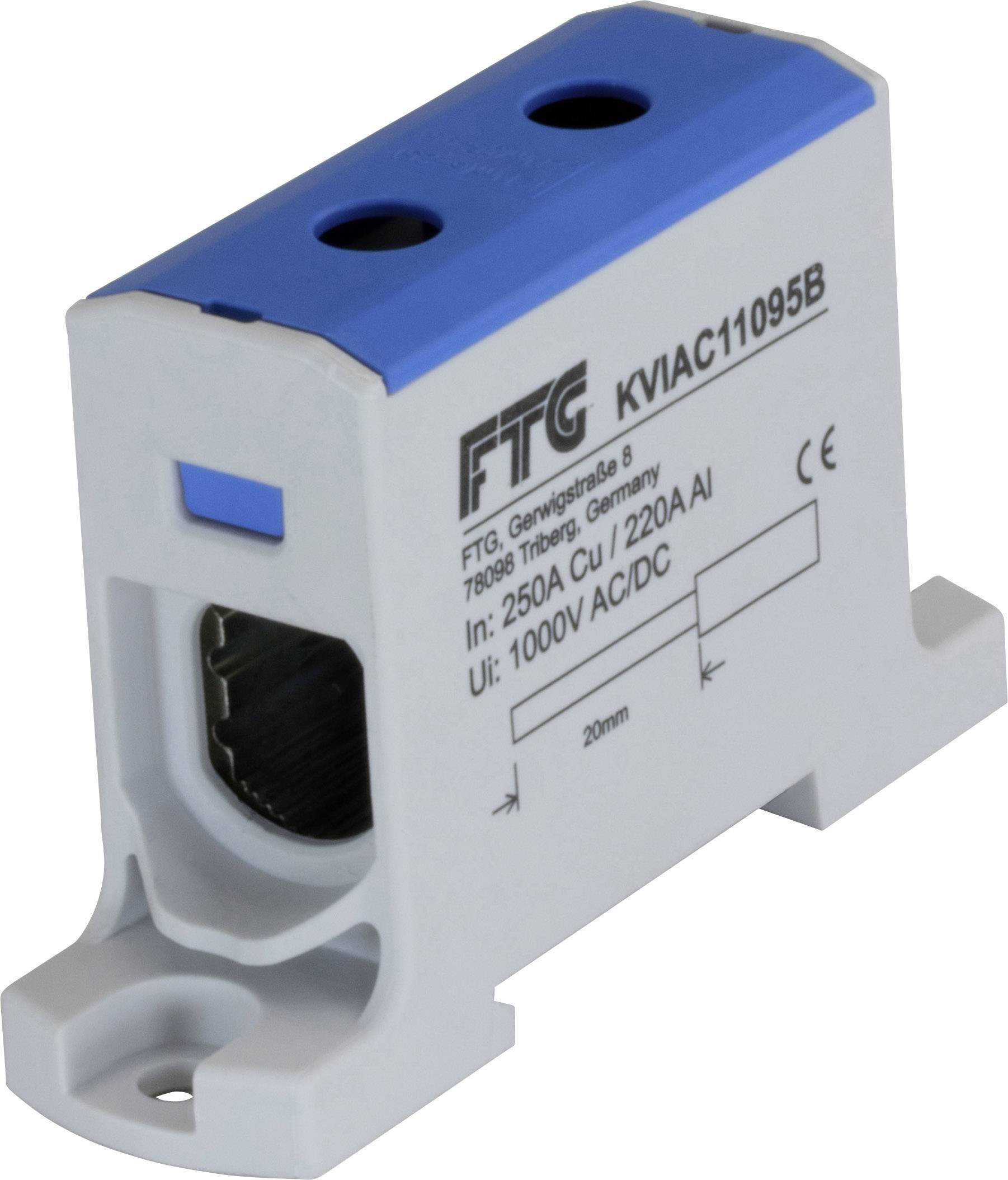 FTG Friedrich Göhringer KVIAC11095B Klemmblock Blau 1polig 95 mm² 250 A, 220 A Leiter-Typ = N