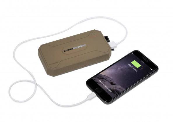 Power Traveller Powerbank Solar Extreme Tactical PTL-EXT001 TAC Solar-Powerbank Ladestrom Solarzelle 1000mA 5W 12000 mAh