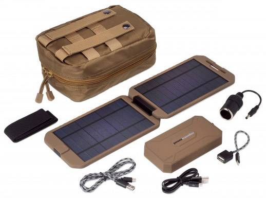 Power Traveller Powerbank Solar Extreme Tactical PTL-EXT001 TAC Solar-Powerbank Ladestrom Solarzell