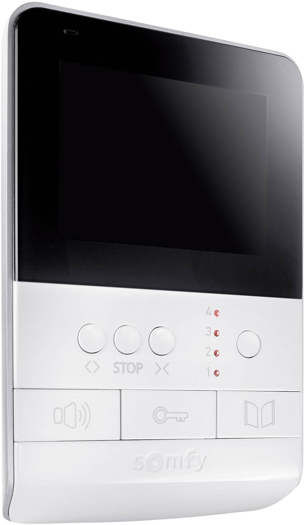 Somfy 2401384 Video-Türsprechanlage Funk Inneneinheit 1 Familienhaus Weiß, Schwarz