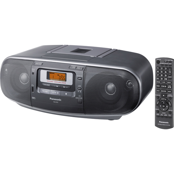 Panasonic RX-D55AEG CD-Radio UKW AUX, CD, USB Aufnahmefunktion Grau