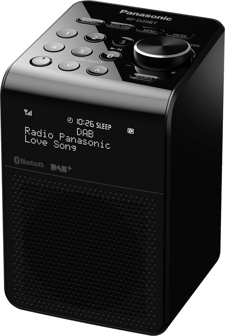 Panasonic RF-D20BTEG Radiowecker DAB+, UKW Bluetooth® spritzwassergeschützt Schwarz