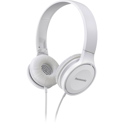 Panasonic RP-HF100ME On Ear Kopfhörer kabelgebunden Weiß Faltbar, Headset