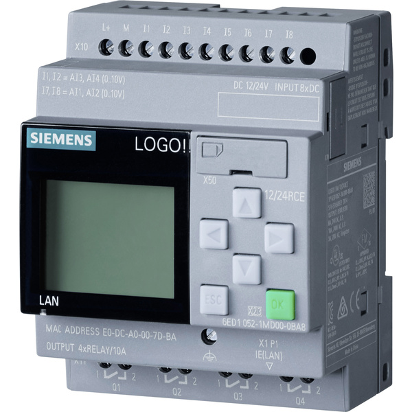 Siemens 6ED1052-1MD08-0BA0 6ED1052-1MD08-0BA0 PLC controller 12 V DC, 24 V DC