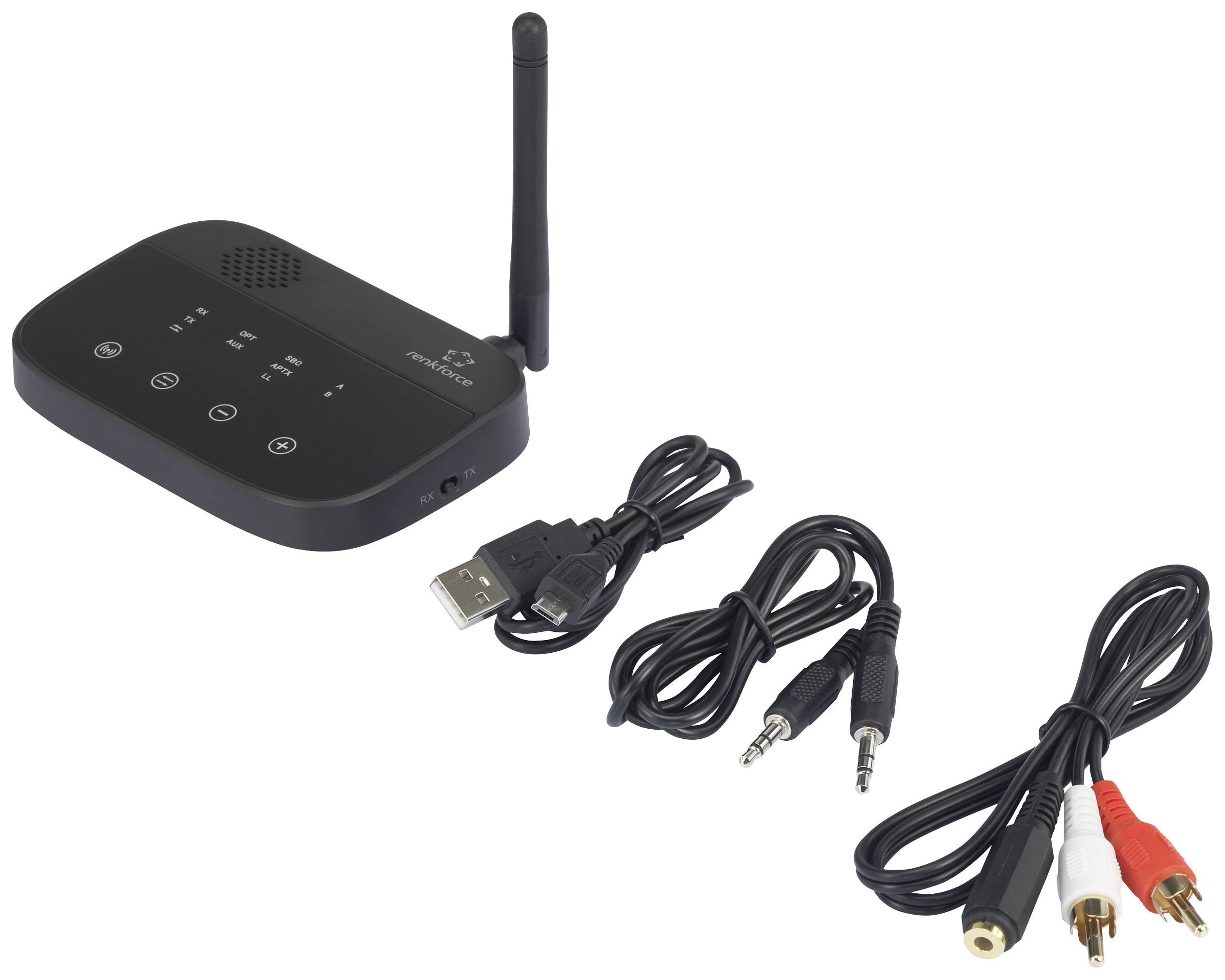 Renkforce BTHP-100 Bluetooth® Musik-Sender/Empfänger Bluetooth Version: 4.2, aptX®, SBC 100m aptX®-Technologie