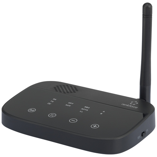 Renkforce BTHP-100 Bluetooth® Musik-Sender/Empfänger Bluetooth Version: 4.2, aptX®, SBC 100m integrierter Bluetooth® Repeater