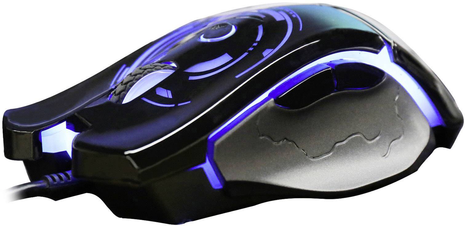 AULA Catastrophe USB-Gaming-Maus Optisch Beleuchtet, Ergonomisch, Integrierter Profilspeicher Schwarz