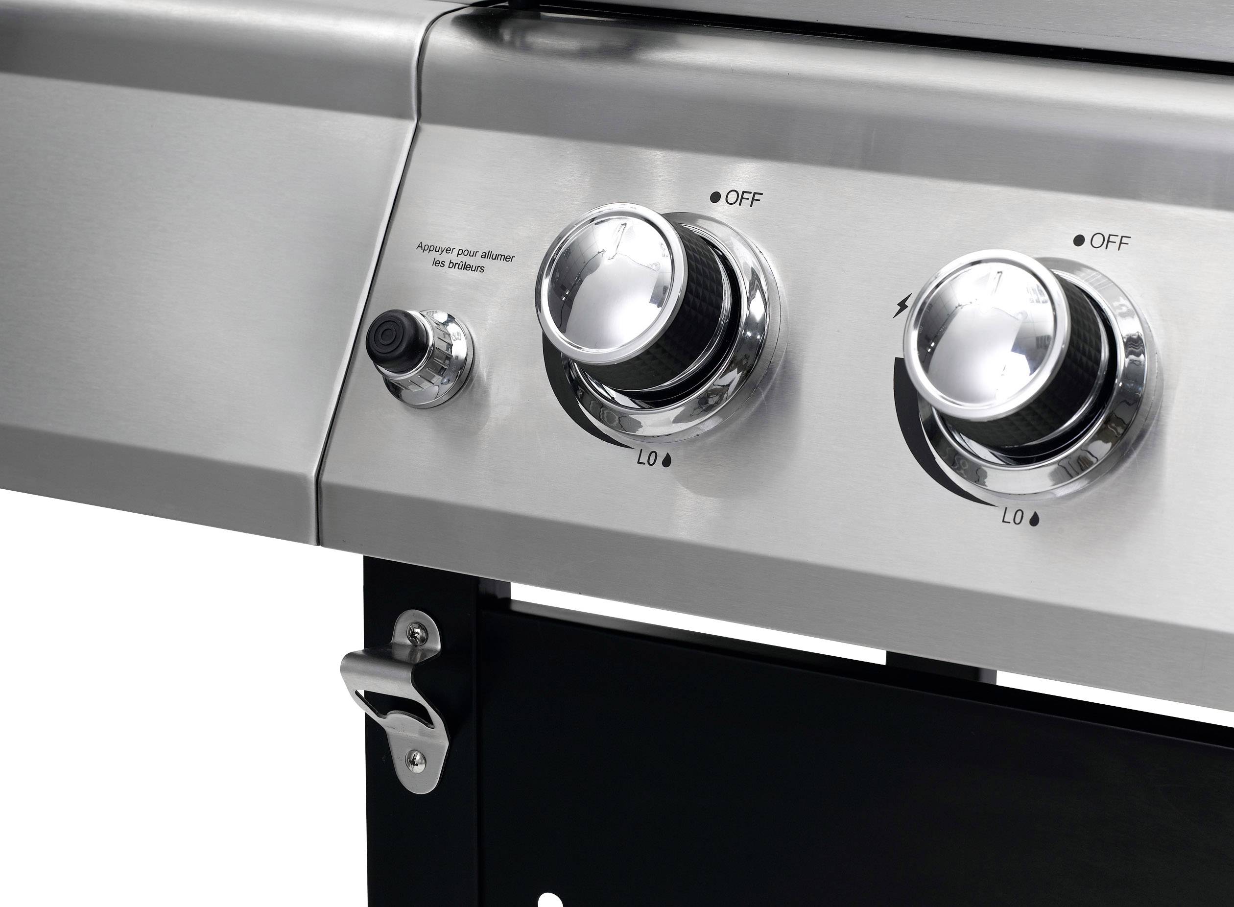 Tepro Garten Radcliff Grillwagen Gas-Grill 5 Brenner Schwarz, Edelstahl
