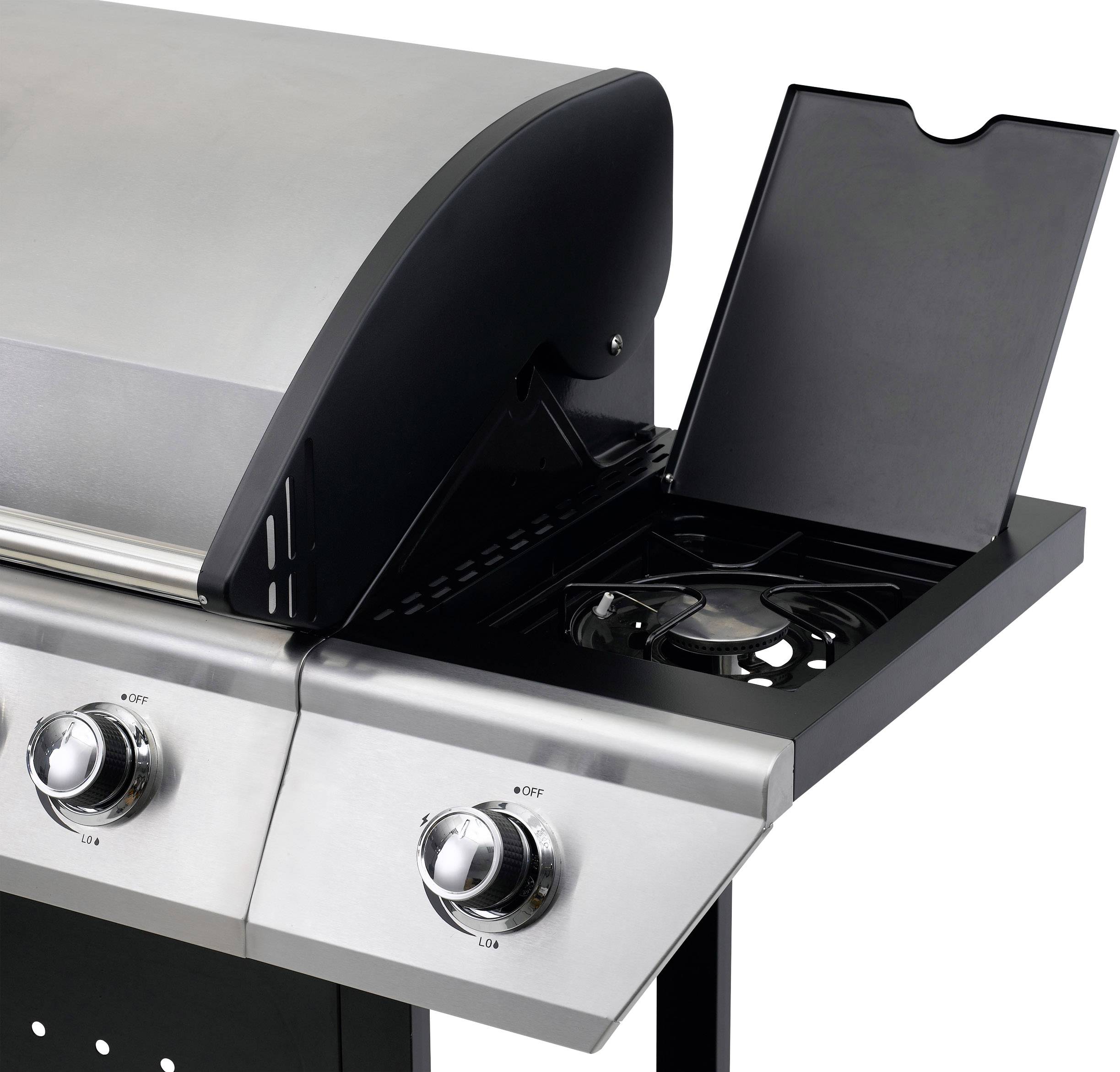Tepro Garten Radcliff Grillwagen Gas-Grill 5 Brenner Schwarz, Edelstahl