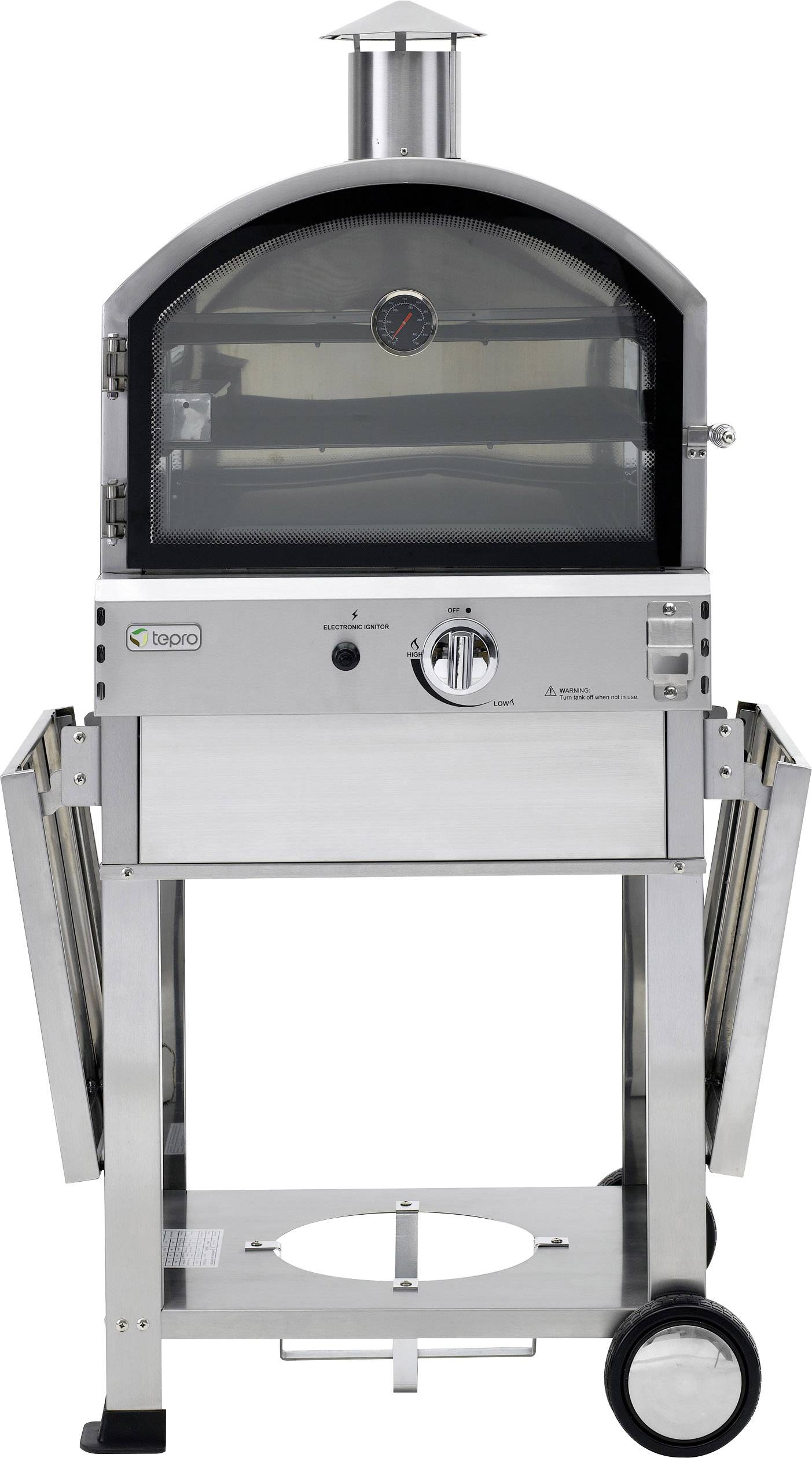 Tepro Garten Santa Fe Gas Pizzaofen 1 Brenner Edelstahl