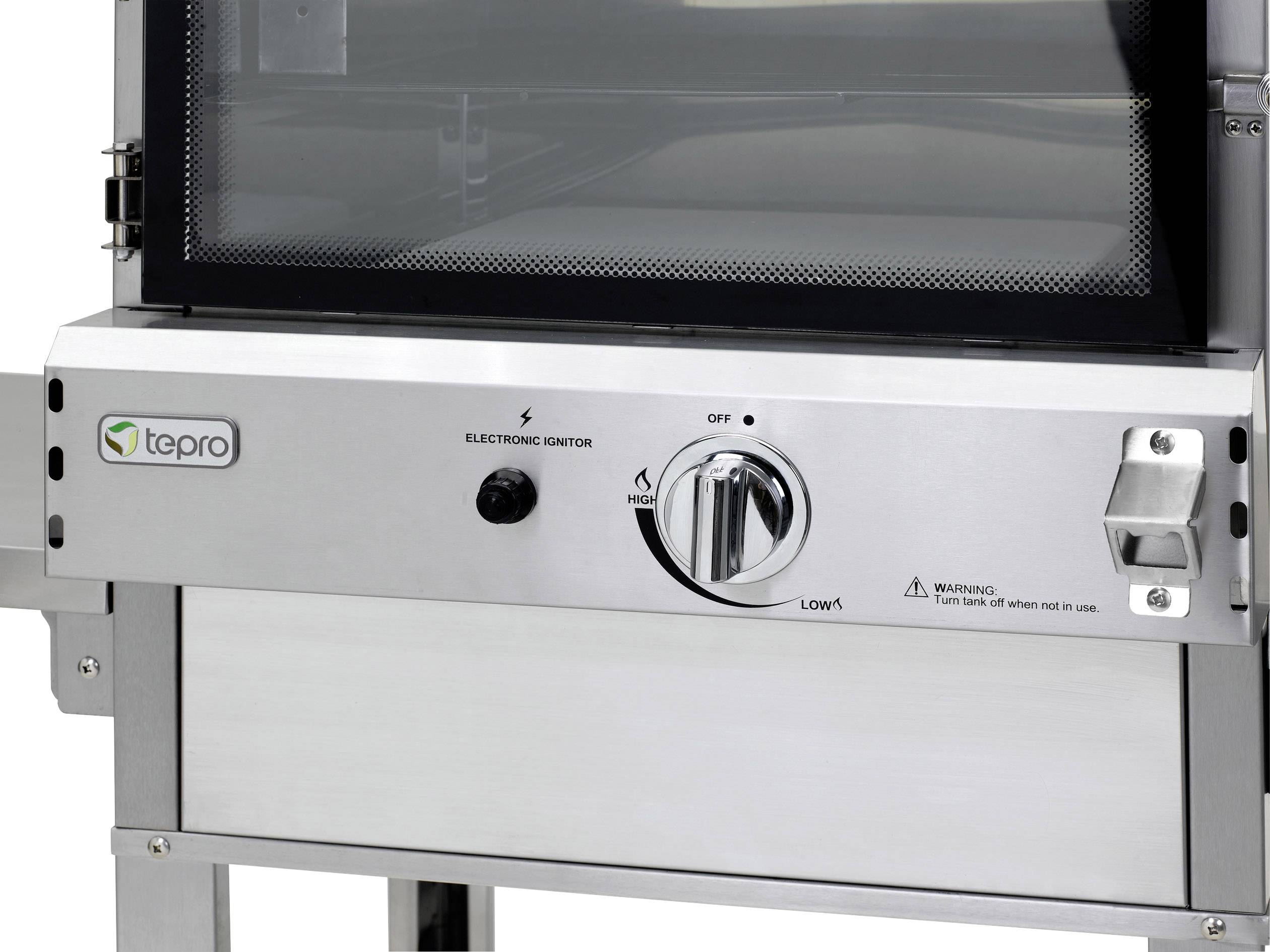 Tepro Garten Santa Fe Gas Pizzaofen 1 Brenner Edelstahl