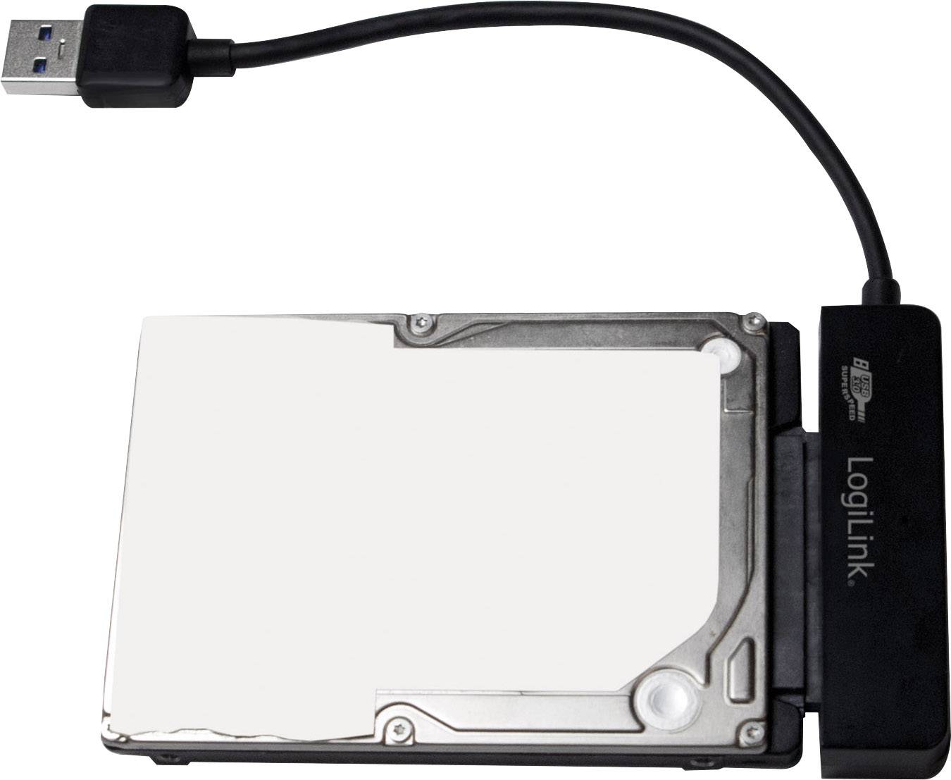 LogiLink USB 3.2 Gen 1 (USB 3.0) Adapter [1x SATA-Buchse 7pol. - 1x USB 3.2 Gen 1 Stecker A (USB 3.0)] AU0012A 14.50 cm