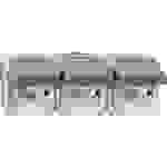 Schneider Electric 3fach Feuchtraum-Schalterprogramm Komplett Schutzkontakt-Steckdose mit Klappdeckel AQUASTAR Lichtgrau