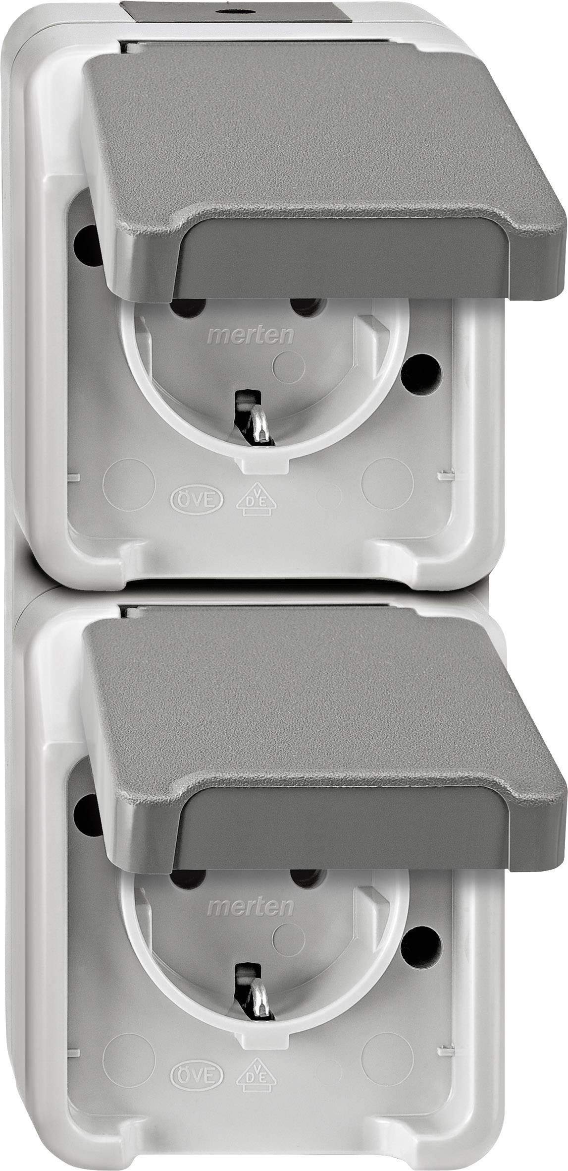 Merten MEG2329-8029, CEE 7/3, CEE 7/4, Grau, IP44, 250 V, 16 A