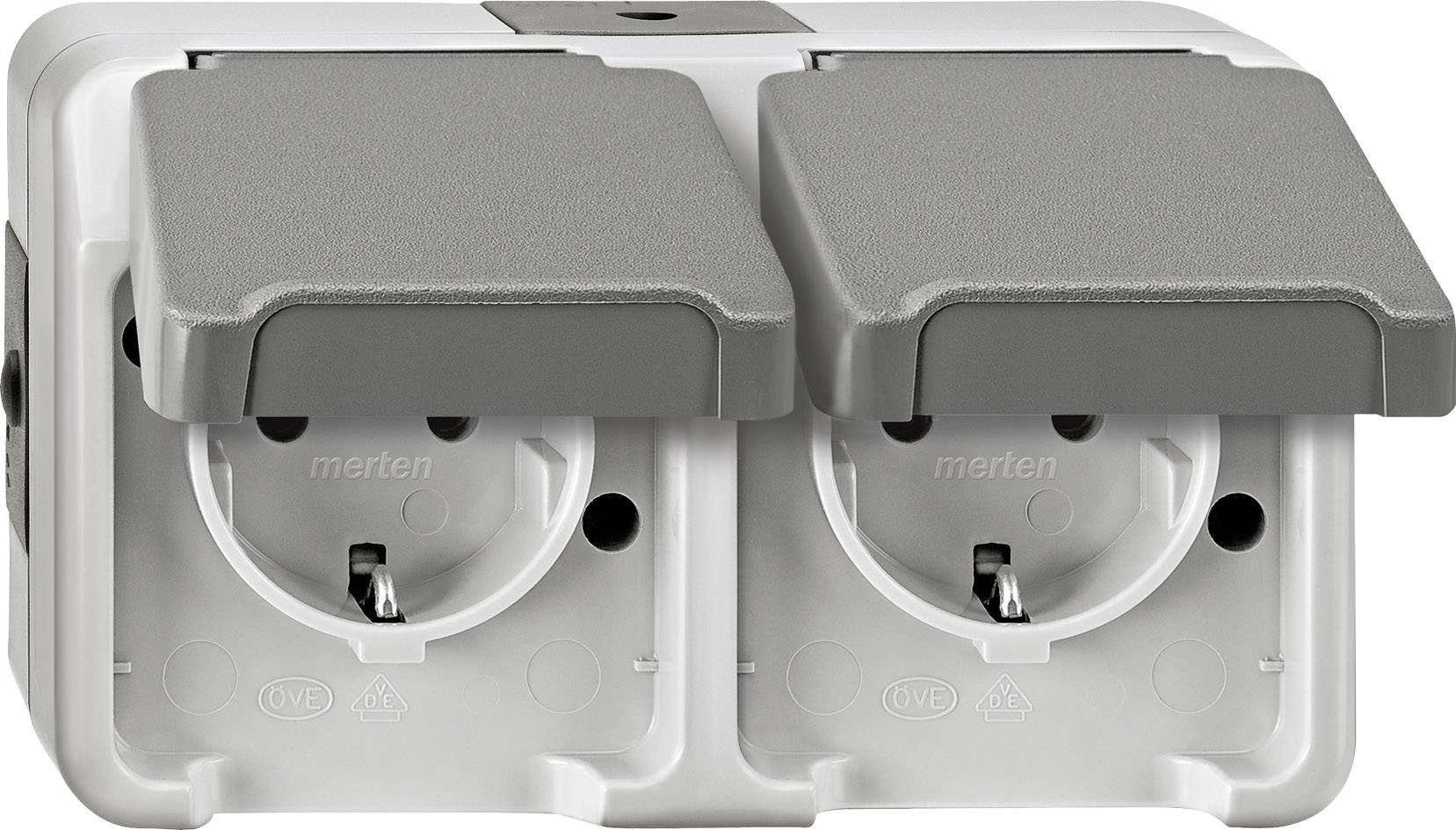 Merten MEG2321-8029, CEE 7/3, CEE 7/4, Grau, IP44, 250 V, 16 A