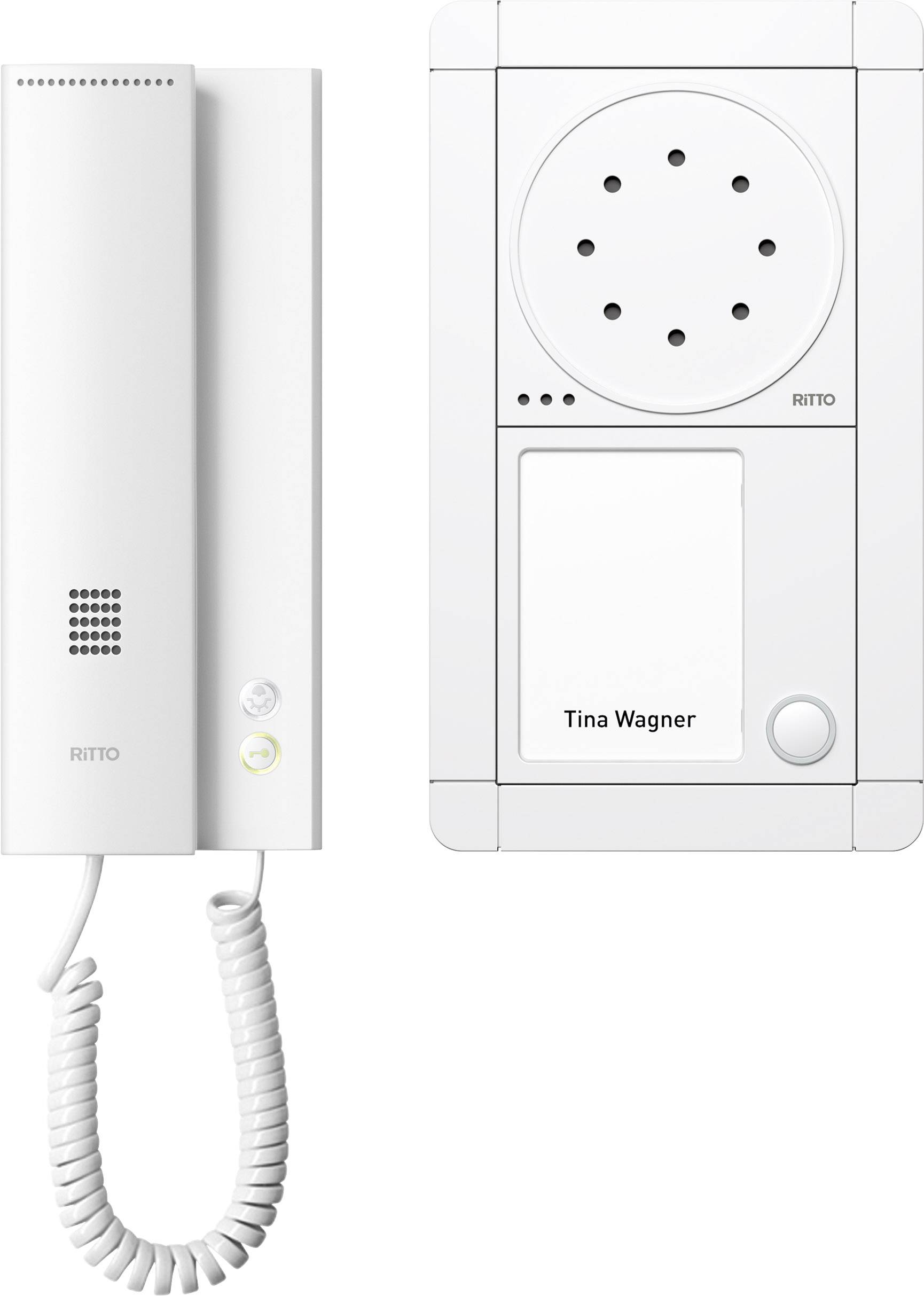 Ritto by Schneider 1891170 Türsprechanlage Kabelgebunden Komplett-Set 1 Familienhaus Weiß