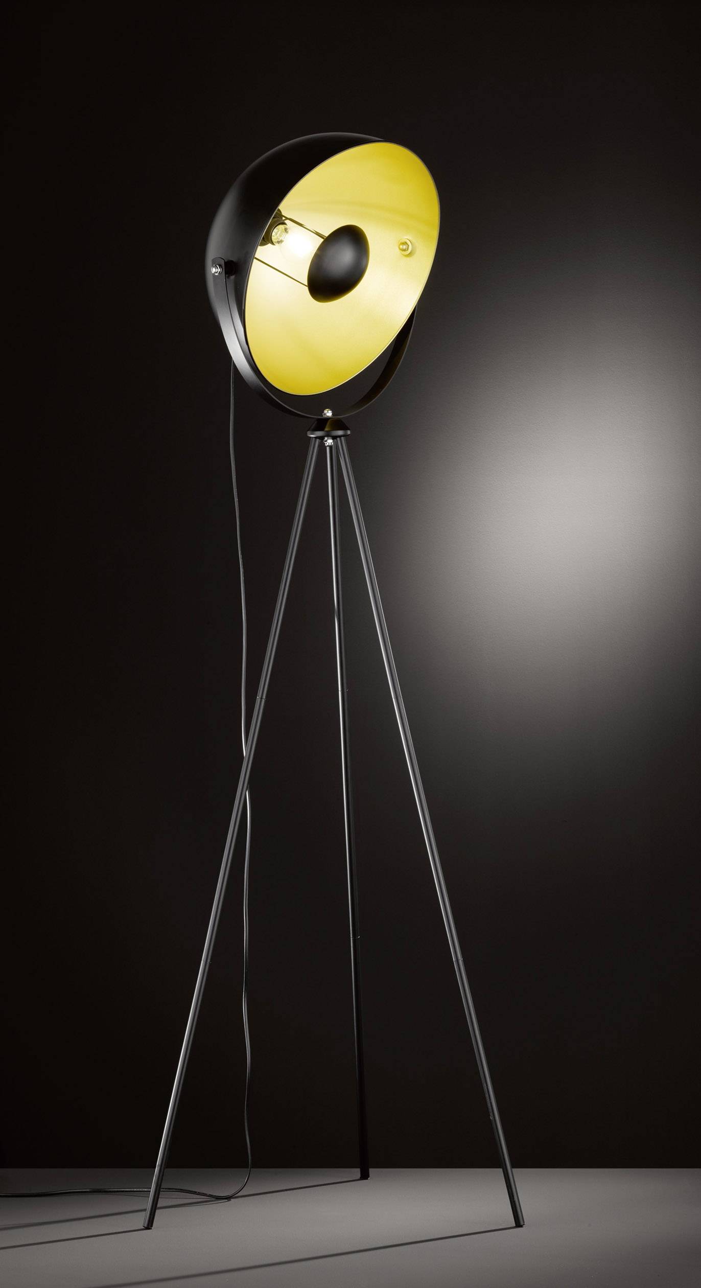 WOFI Mona 3019.01.10.7000 Stehlampe LED E27 40 W Schwarz, Gold