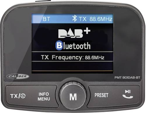 Caliber Audio Technology Universel PMT801DAB-BT DAB+ Empfänger Saugnapfhalterung, Bluetooth Musikst