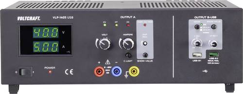 VLP-1405 USB Labornetzgerät, einstellbar 0 - 40V 0.01 - 5A 233W OVP Anzahl Ausgänge 3 x