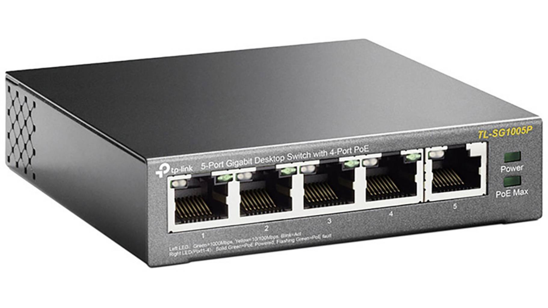 TP-LINK TL-SG1005P Netzwerk Switch 5 Port PoE-Funktion | digitalo