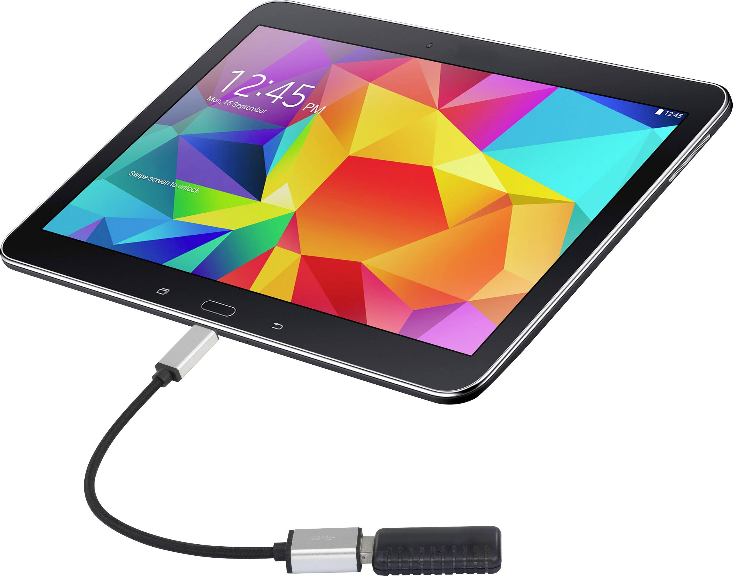 Renkforce USB 3.2 Gen 1 (USB 3.0) Adapter [1x USB-C® Stecker - 1x USB 3.2 Gen 1 Buchse A (USB 3.0)] RF-USBA-MS-01 0.15m gesleeved