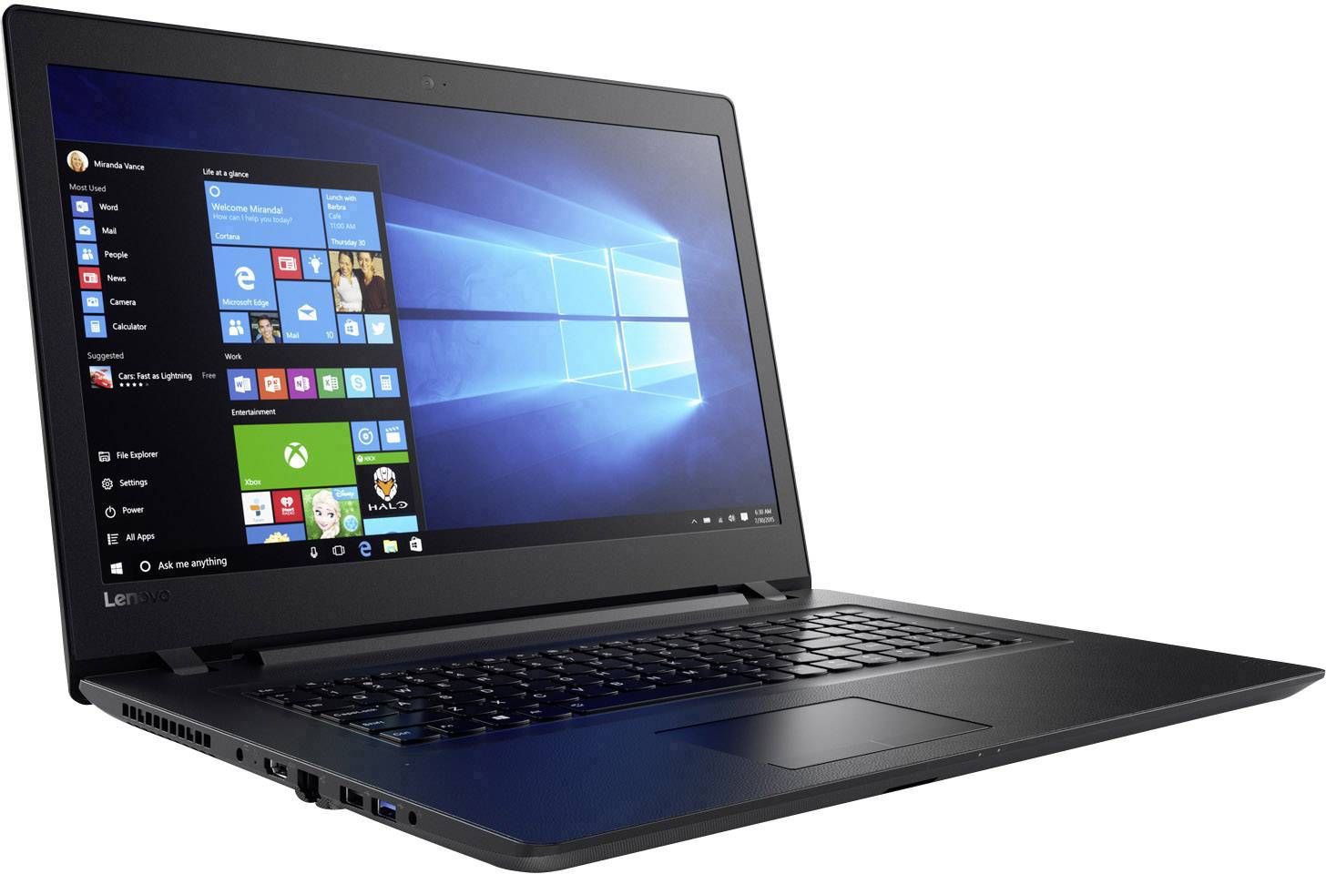 Lenovo Notebook Ideapad 320-17IKB 43.9 cm (17.3 Zoll) HD+ Intel® Core™ i5 i5-7200U 8 GB RAM 256 GB SSD Intel HD Graphics 620 Win 10 Pro Schwarz