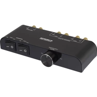SpeaKa Professional 2 Port Lautsprecher-Umschalter integrierter Lautstärkeregler Schwarz SpeaKa Professional 2 Port Lautsprecher-Umschalter integrierter Lautstärkeregler Schwarz