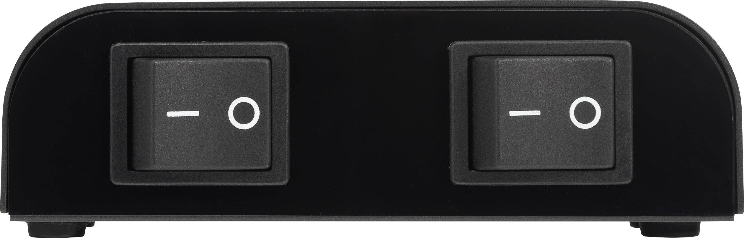 SpeaKa Professional 2 Port Lautsprecher-Umschalter Klemmanschluss Metallgehäuse Schwarz