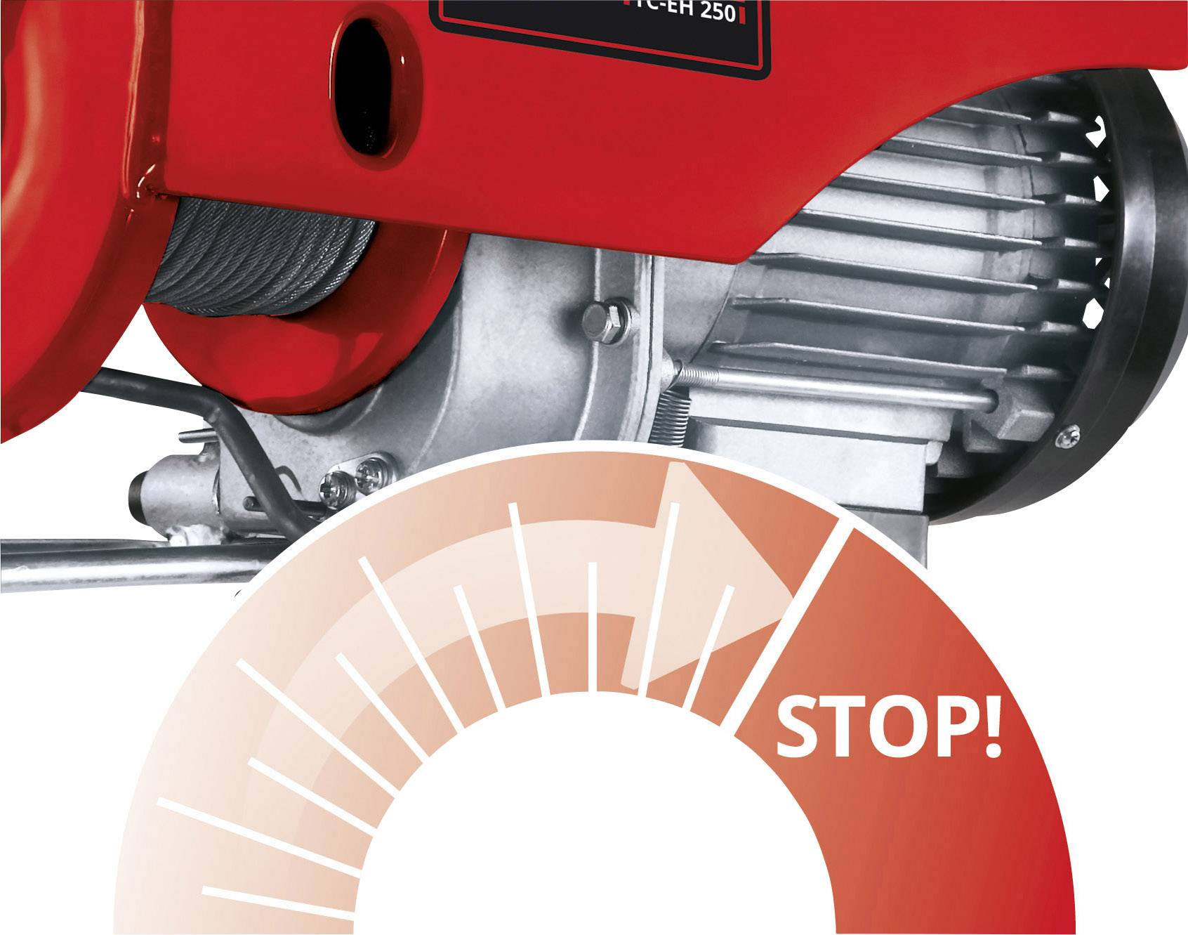 Einhell 2255130 Elektrischer Seilhebezug Tragfähigkeit (mit Umlenkrolle) 250kg Tragfähigkeit (ohne Umlenkrolle) 125kg