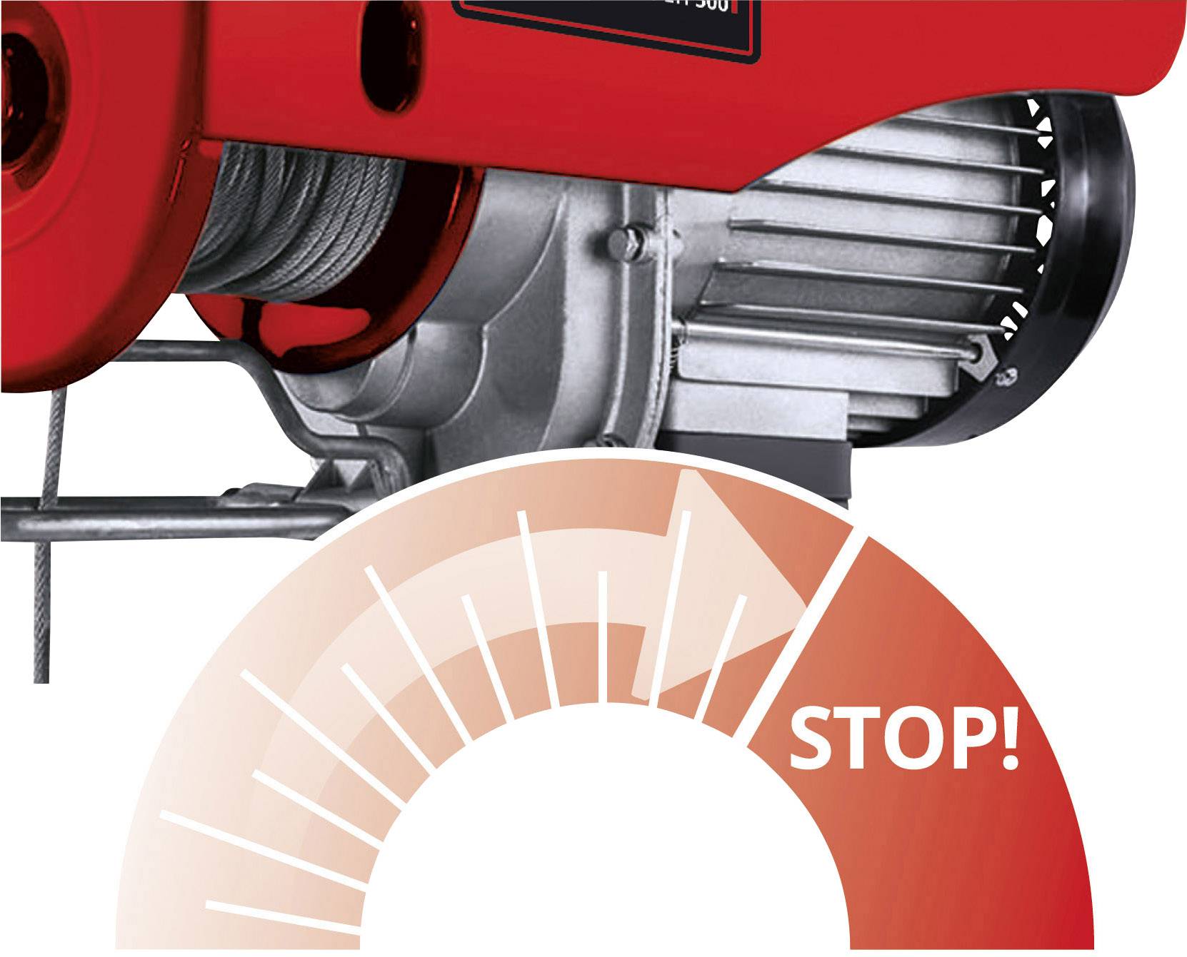 Einhell 2255140 Elektrischer Seilhebezug Tragfähigkeit (mit Umlenkrolle) 500kg Tragfähigkeit (ohne Umlenkrolle) 250kg