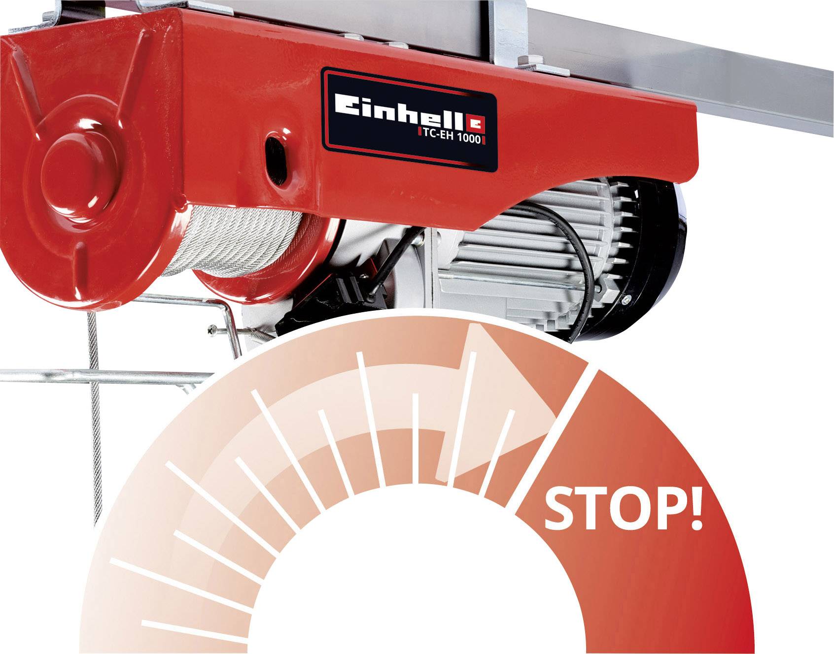 Einhell 2255160 Elektrischer Seilhebezug Tragfähigkeit (mit Umlenkrolle) 999kg Tragfähigkeit (ohne Umlenkrolle) 500kg