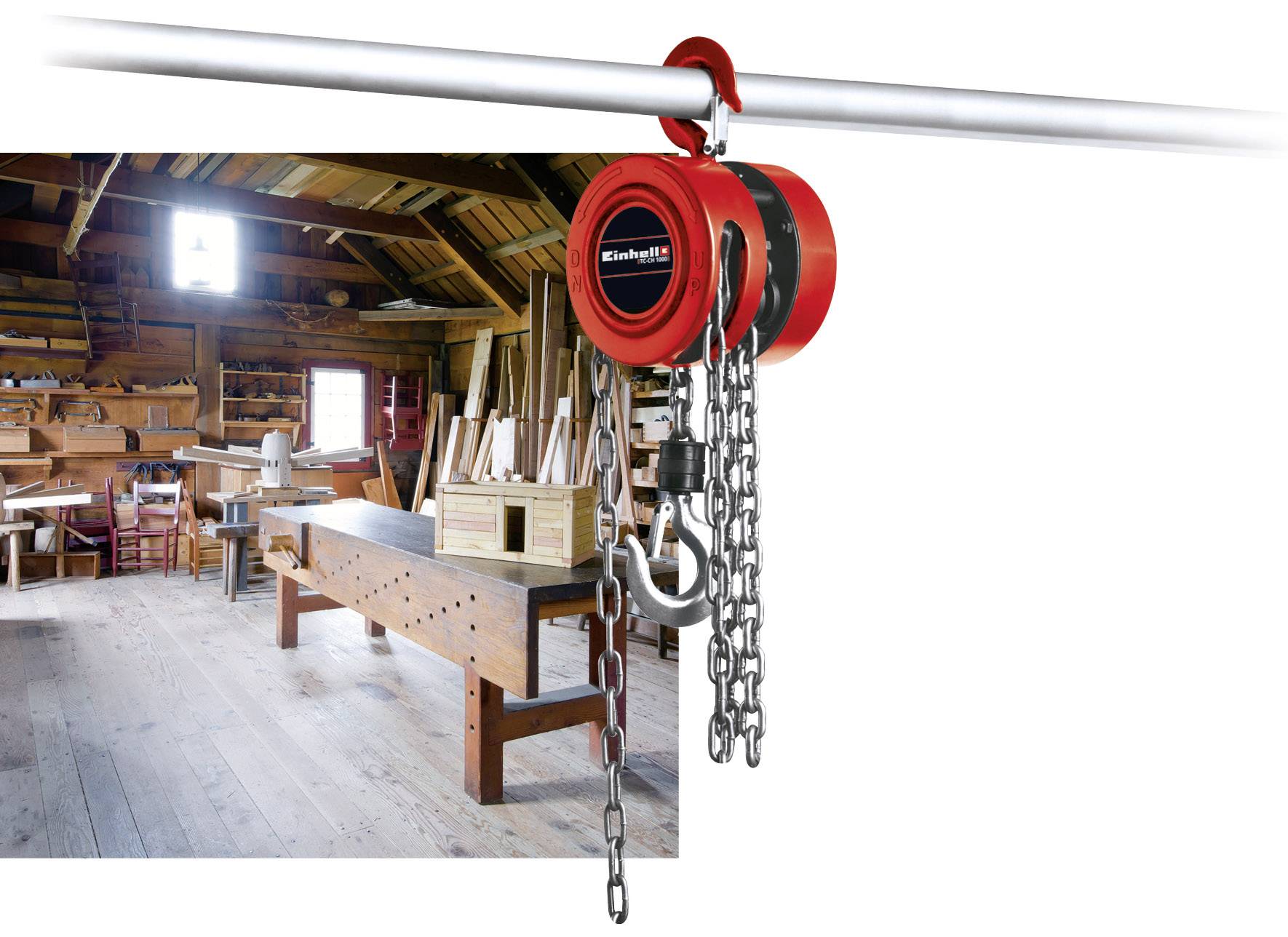 Einhell 2250110 Kettenflaschenzug Tragfähigkeit (ohne Umlenkrolle) 1000kg