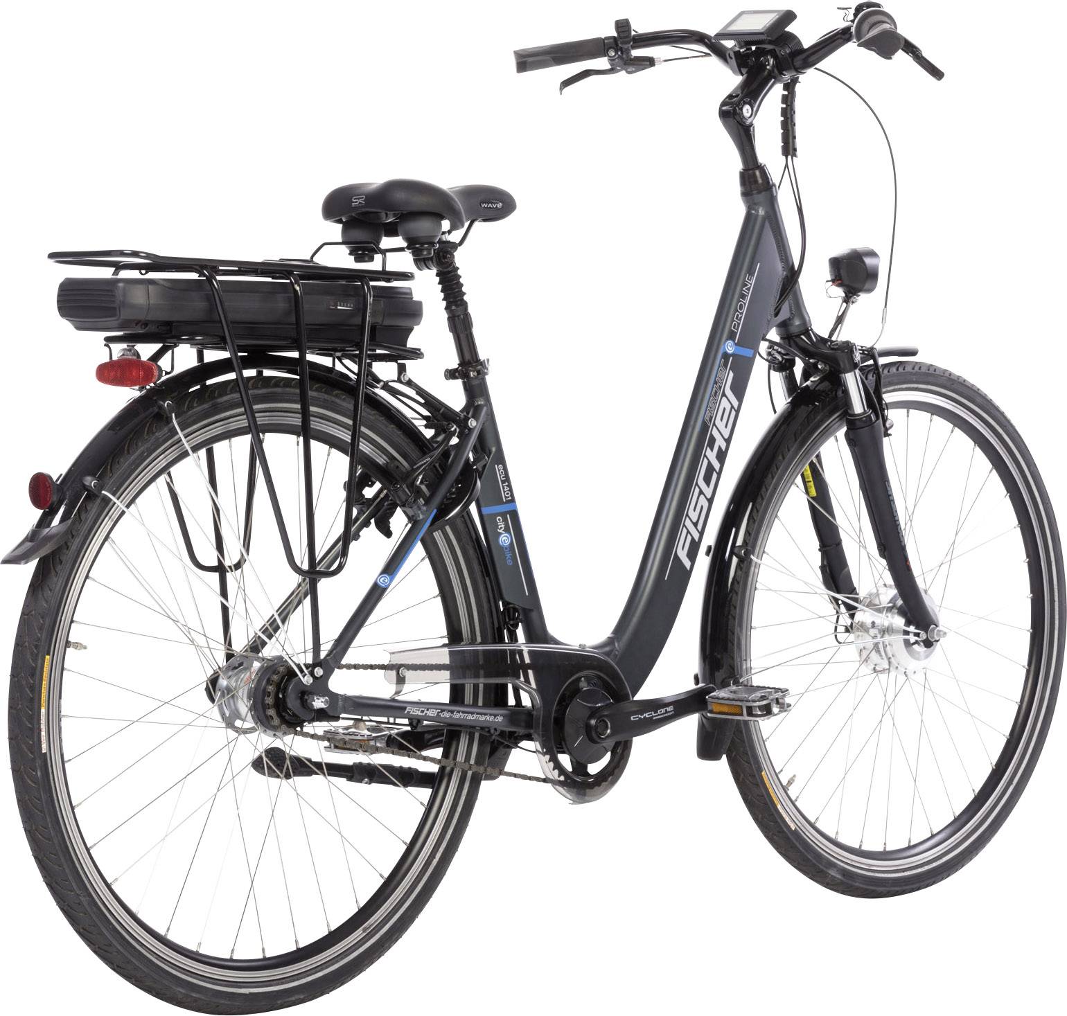 Fischer Fahrrad ECU1401 E-Bike mit Trittantrieb Anthrazit (matt) Li-Ion 36V 14.5Ah